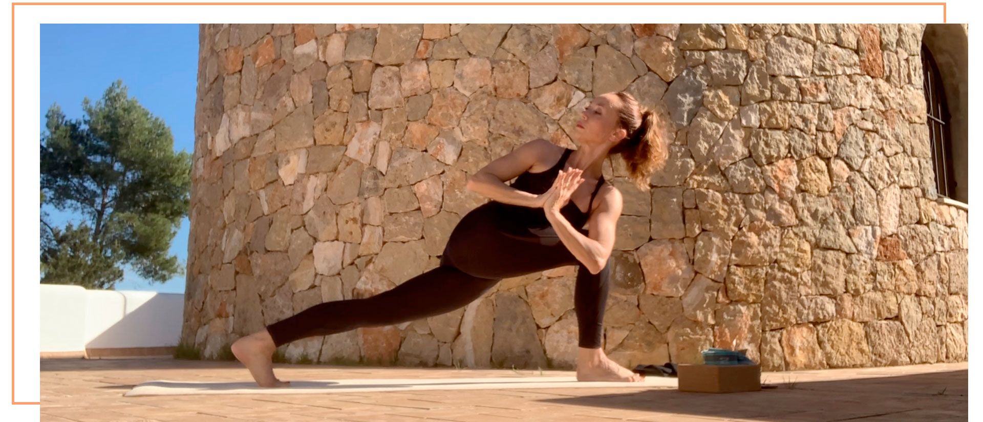 Parivrtta ashta chandrasana. Yoga classes at Apartamentos Ros (Ibiza)